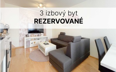 REZERVOVANÉ | Štýlový 3-izbový byt s loggiou v top lokalite Trnavy 3
